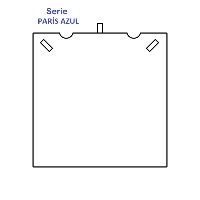 Estuche París medalla cordón 160x160x53 mm.